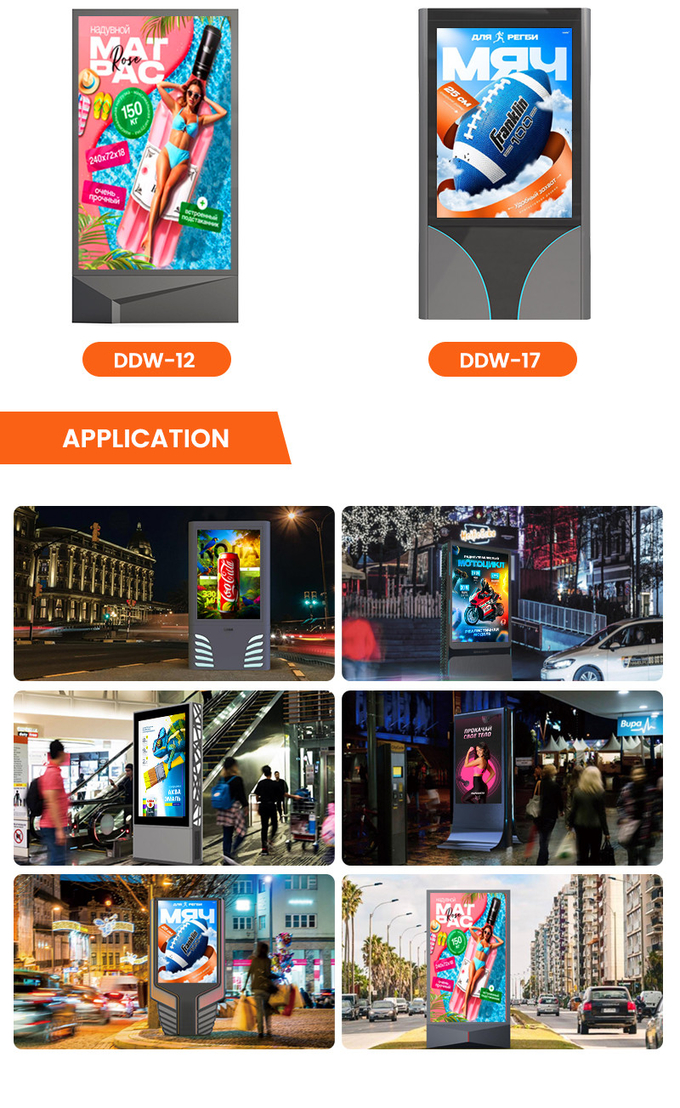 Easy installation P4 P5 P6 P8 P10 8000nits 3848hz IP65 waterproof led digital signage display