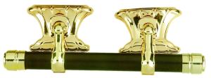 China 24K Gold Wooden Casket Handles Wholesale H In Plastic Panel And Zinc Alloy Hinge wholesale