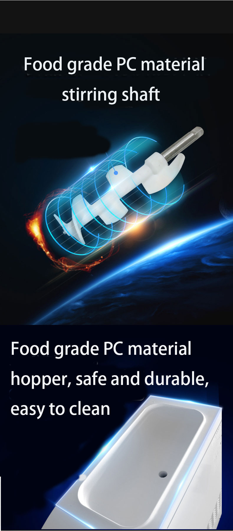 Commercial Table Top Soft Serve and Frozen Yogurt Ice Cream Machine with 220V Voltage