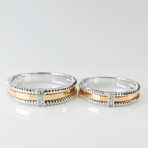 China Double Color Mirror Polished Women10 Gold Diamond Couple Rings wholesale