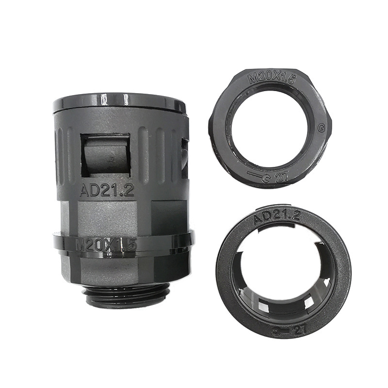 1/2"-1" Cutting Waterproof Plastic Cable Gland and Flexible Conduit Connector Adaptor
