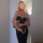 Halter Strap Backless Low Cut Sexy Summer Midi Dress Polyester 95% Spandex 5%