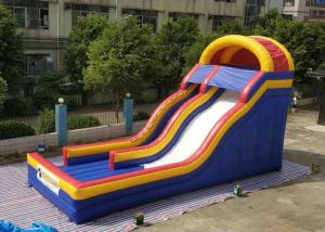 China 0.55mm PVC Tarpaulin Colorful Large Inflatable Dry Slide For Kids / Blow Up Water Slide wholesale