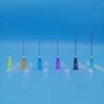 1.4mm Out Diameter Sterile Disposable Syringe 17G Red Purple With Side Hole
