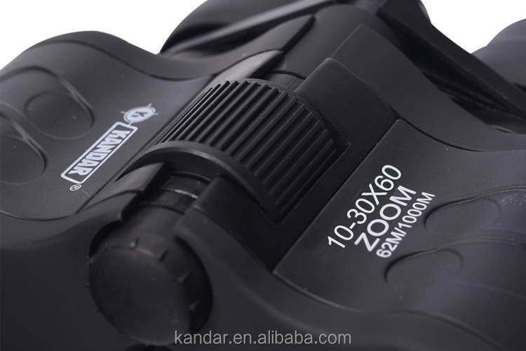 60mm Objective Diameter Black 10-30X60 Long Distance Hiking Binocular for Outdoor Trips