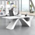 Simple modern white paint executive desk boss desk office furniture light luxury