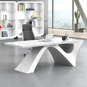 China Simple modern white paint executive desk boss desk office furniture light luxury president manager boss table wholesale
