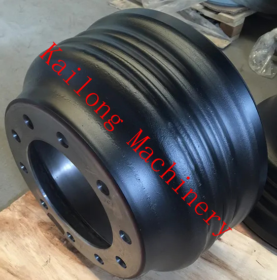 TS16949 Truck Trailer Brake Drums Automobile Spare Parts Black Cast Iron