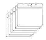 35C/Layer 4 X 3 In ID Card Vinyl Sleeve , PVC Vaccination Card Protector