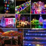 Leather Christmas LED Rope Lights RGB LED Remote Control Waterproof