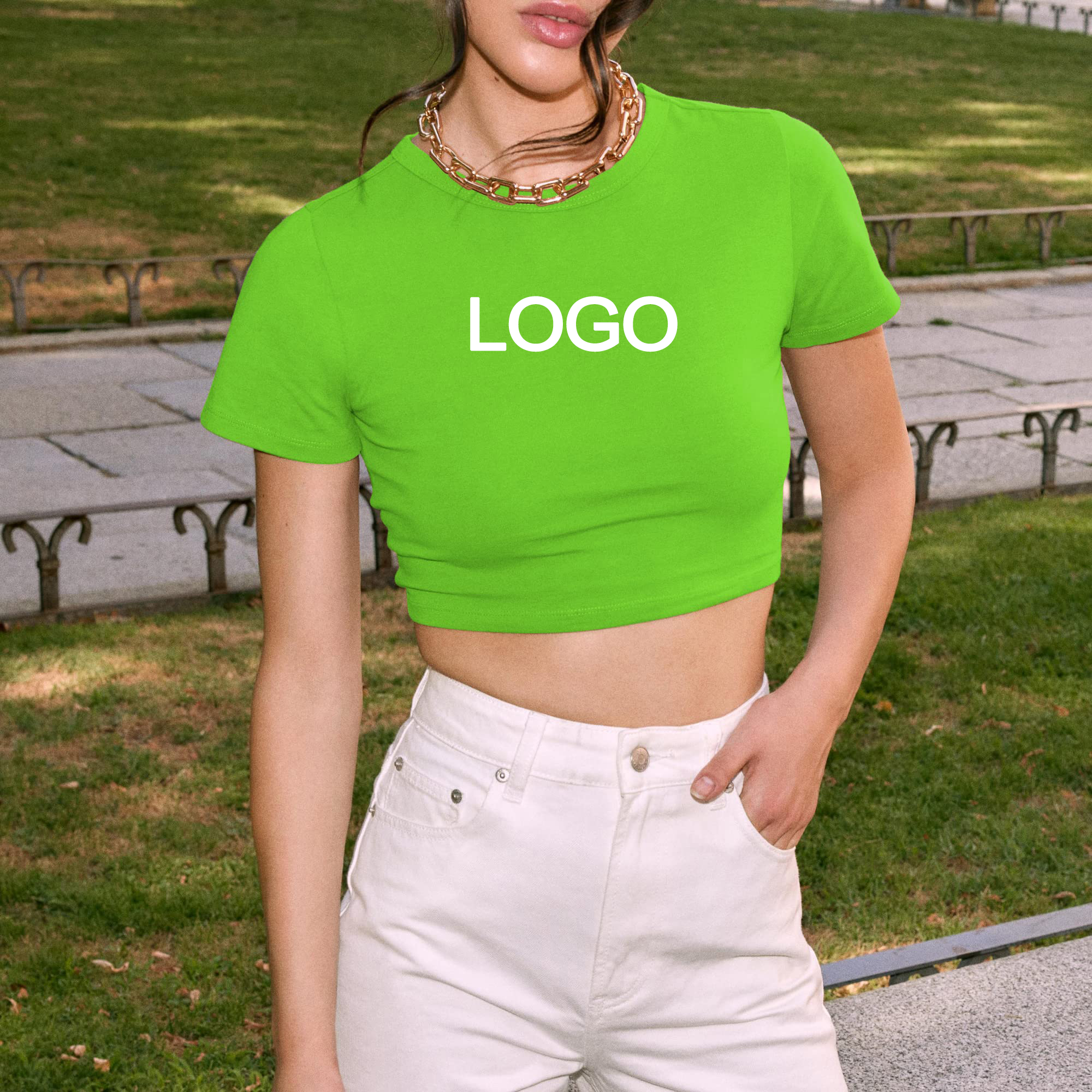 2023 Custom Ladies Girls Crop Tops Tshirt Printing Methods Digital printing or Other