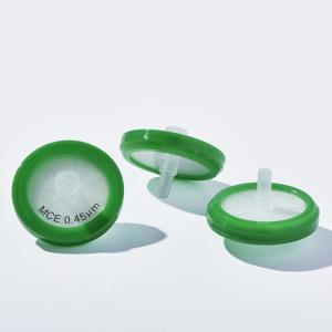 China Medical MCE Laboratory Syringe Filters Hydrophilic 25mm 0.45 Micron Syringe Filter wholesale