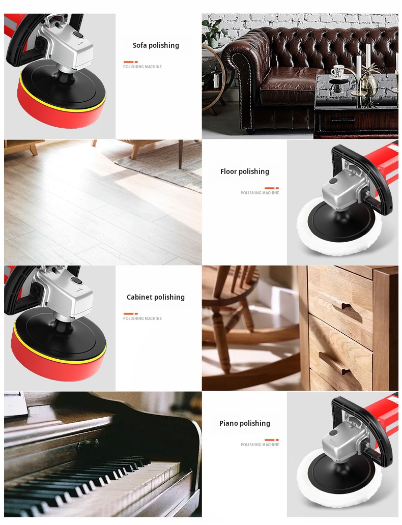 Rated Power 1250W Electric Polishing Machines Fixed Gear Change Portable OEM