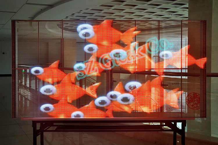 See through transparent led display window advertising