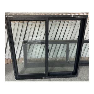 China Black Frame Aluminum Sliding Glass Window Double Glass Customized wholesale
