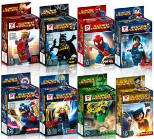 China Classic cartoon models superhero block wholesale