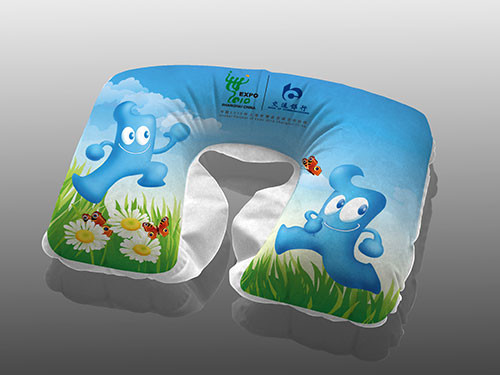 Inflatable advertising gift pillow for promotional with customized logo