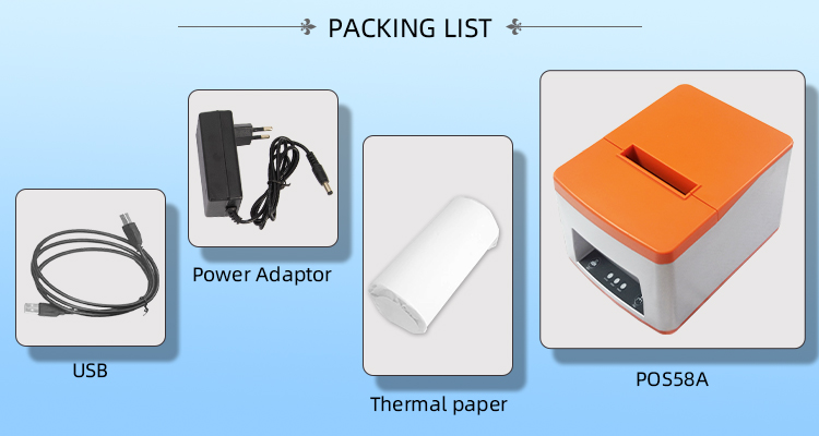 USB/Bluetooth 2.0/4.0 Interface Type Customization Desktop 58mm Thermal Receipt Printer
