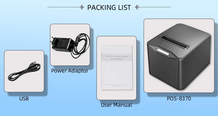 AC 110V/220V Input POS 80 Thermal Printer with Thermal Receipt and Barcode Private Mold