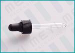 13/410 Glass Dropper Bottles Dropper , Black Ribbed Mini Plastic Droppers