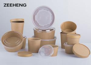 China 250ml 400ml 500ml Microwave Kraft Paper Bowls Single PE Coating Food Grade wholesale