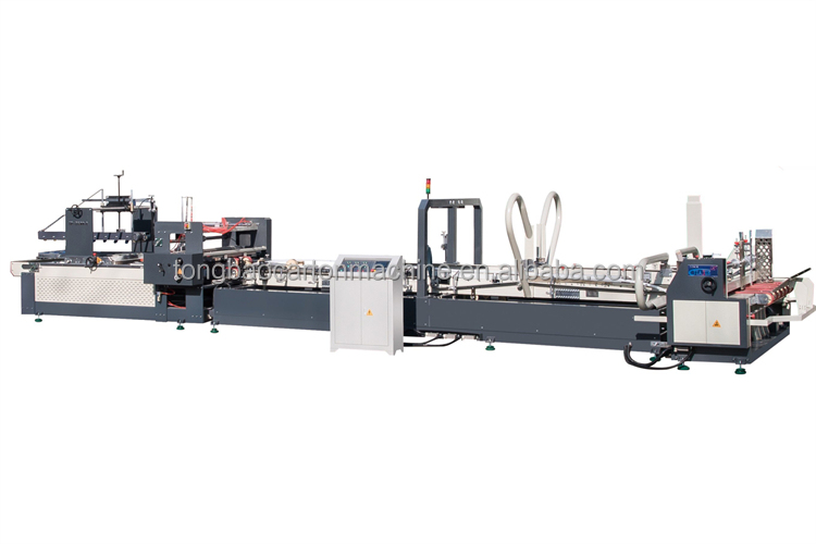 Corrugated Packaging Cartons Automatic Folder Gluer And Stitcher Bundling Machine