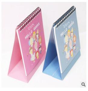 China New promotional customed logo festival pattern desk calendar wholesale