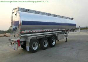 China 3 Axle Stainless Steel Tanker Semi Trailer For Drink Water , Beer, Milk , Food Transport wholesale