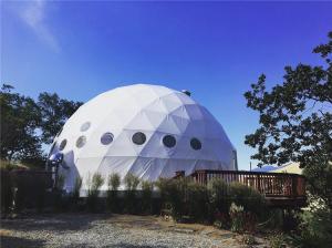China Geodesic Clear Dome Tents White PVC Cover Anti Heat Ventilation Windows wholesale
