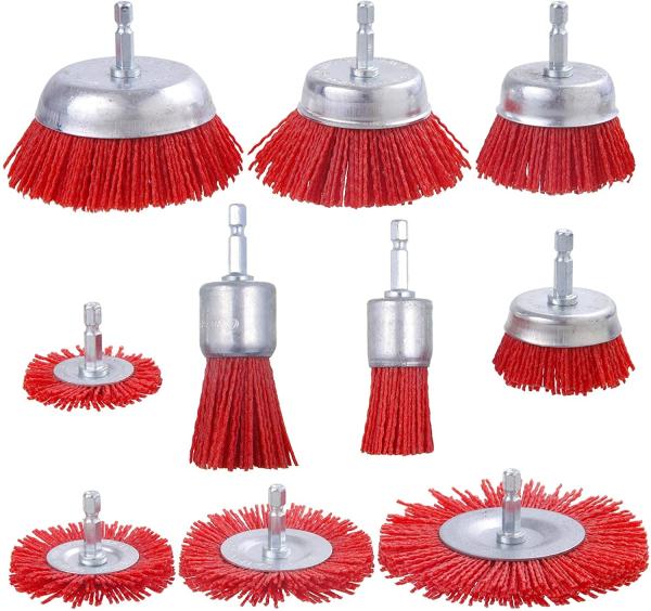 Quality Nylon Filament Abrasive Wire Wheel Brush Set 10 Pack for sale