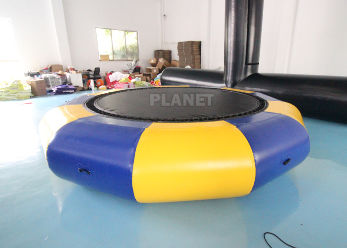 3m Kids Inflatable Water Games Floating Trampoline With Ladder