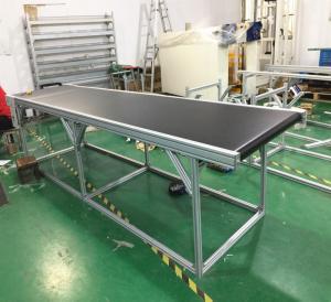 China Black PVC Belt Conveyor Automated Conveyor Systems For Industry Products Transfer wholesale