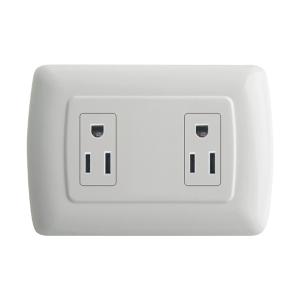 China Household / Hotel Electrical Power Outlet 2 Gang Socket Durable And Safe wholesale