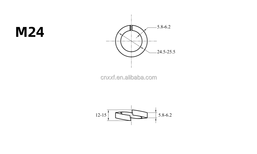 GB93 Standard Plain Finish Hastelloy C-276 Flat Spring Washer M6-M24 for Spring and Load Applications