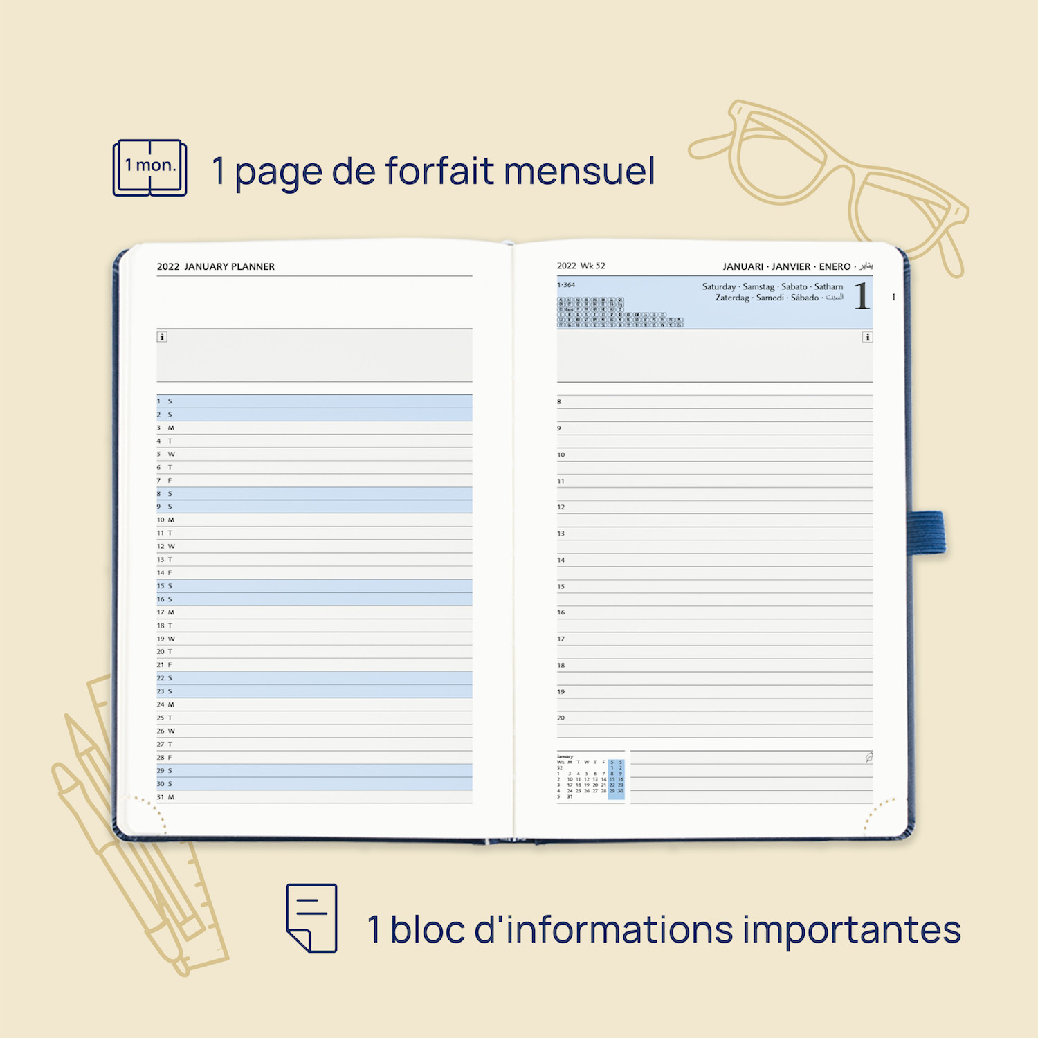 8.27''x9.84'' Custom Academic Planner FSC REACH ISO9001 Certification
