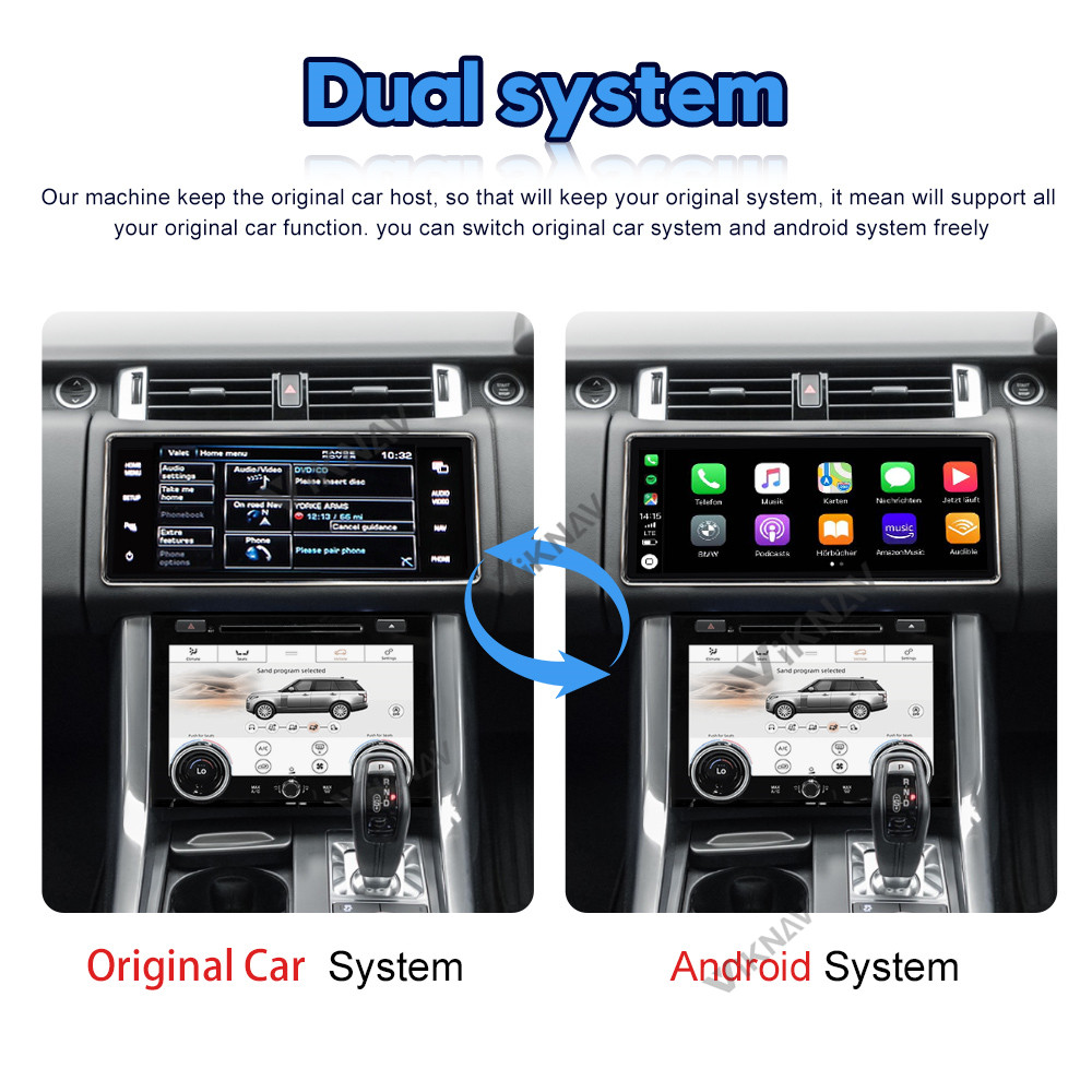 right hand drive 12.3 inch Android Car Radio For Range Rover Sport L494 2013-2016 with AC Touching Screen Multimedia