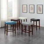 American Style 2pcs Modern White Leather Bar Stool Set H66.5cm