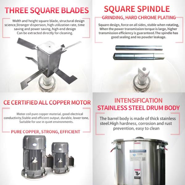 Stainless Steel High-Speed Mixer 100-2000kg/h for Plastic Raw Materials