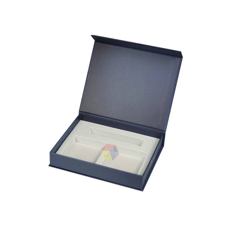 Custom Book Shape Rigid Cardboard Magnetic Closure Gift Box Packaging With EVA Foam Insert