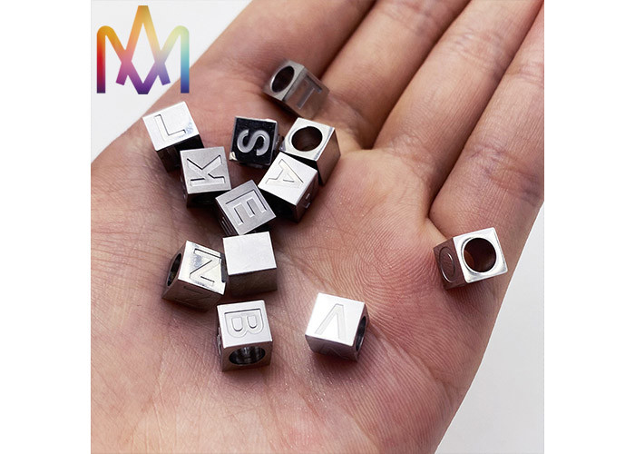 SS Three Dimensional Perforation A - Z Alphabet Jewelry Charms