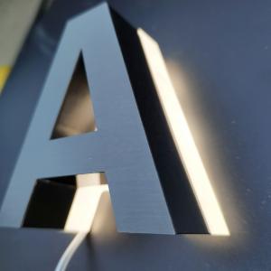 China Snow 3D Titanium Gold Letters Sign for Business Letras Metalicas Schools Advertising wholesale