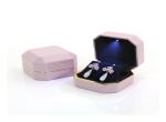 Wedding Engagement Single Ring Earring Jewelry Box With LED Light