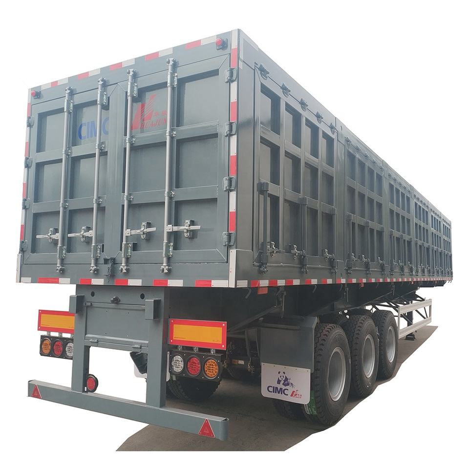 CIMC Cargo Tipper Semi Trailer 80 Tons Hydraulic Double Side Dump Tipping
