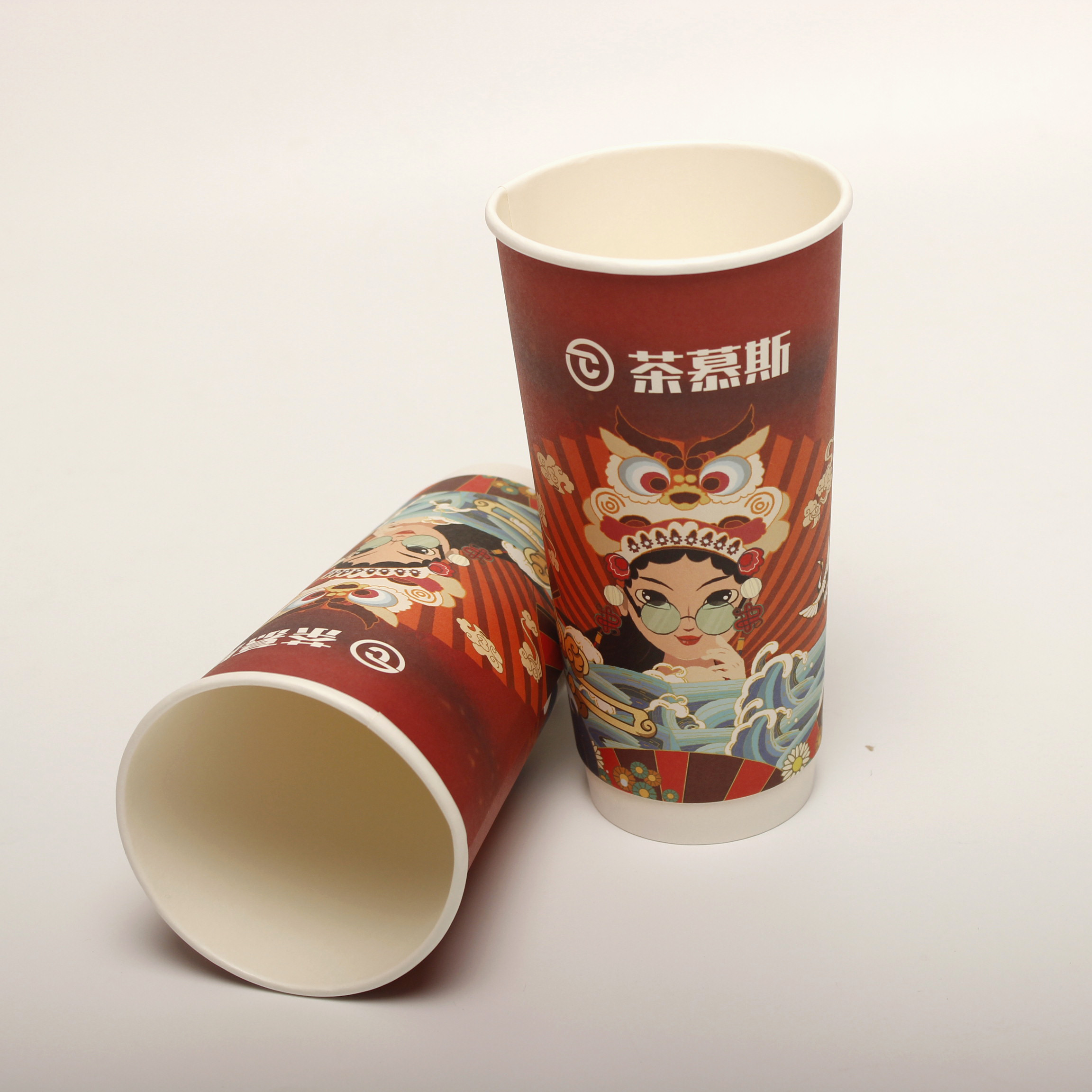 Double Ripple Wall Paper Cups Compostable Disposable For Hot Coffee