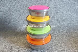 China 8pcs Large Capacity Reusabl Stainless Steel Salad Bowl With Lid wholesale