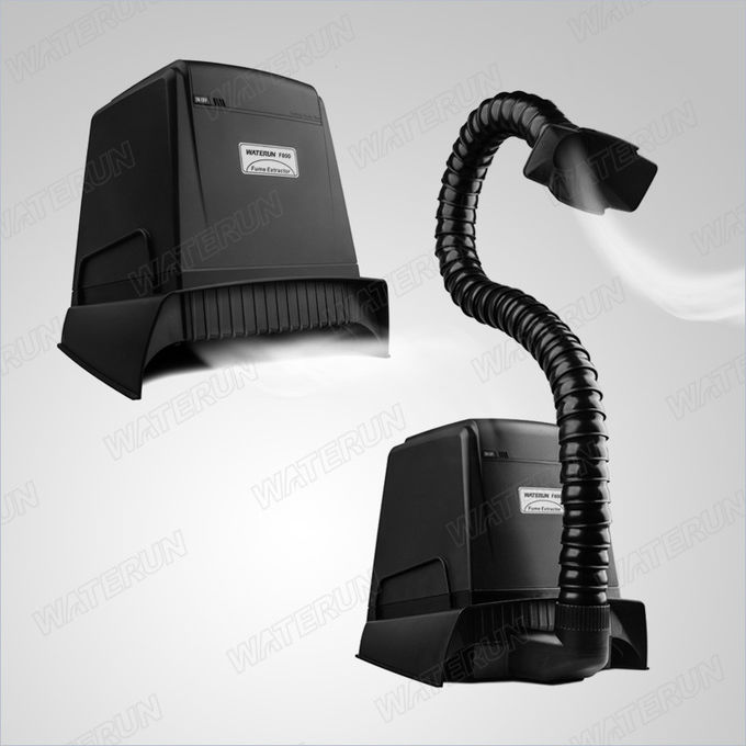 Lightweight Black ESD Desktop Fume Extractor , Solder Fume Extraction System