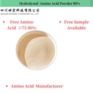 China Plant Origin Hydrolyzed Amino Acid Powder 80% Free Amino Acid 75-80% wholesale