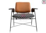 Modern Upholstered Restaurant Chairs , Power Coating Dining Chairs With Metal