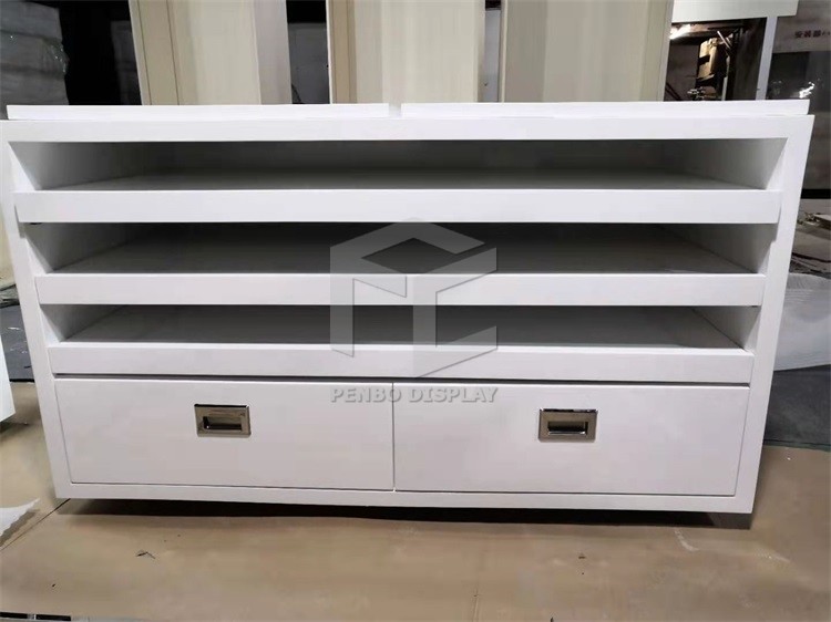 MDF Handbag Store Display Stand 8mm Tempered Glass Bag Shop Decoration