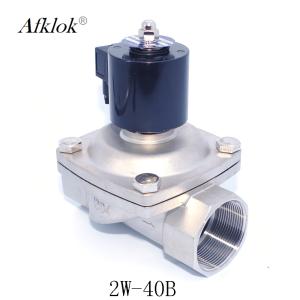 China 1 1/2&quot; Stainless Steel Normally Closed Solenoid Valve 12v wholesale